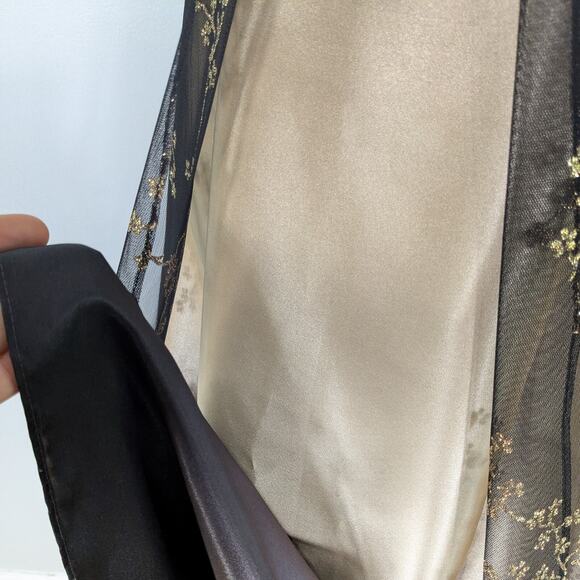 Nites Prom Dress Maxi Gown 10 Black Brown Fairy Goth Whimsigoth Vintage 90s Y2K - Picture 4 of 14